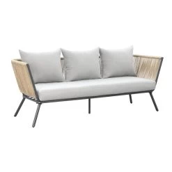Loungebank Almeria - Naturel/antraciet - 75x200x75 Cm
