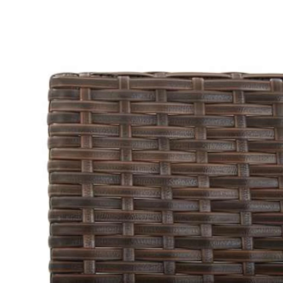 VidaXL Tuinbank Met Kussens 176 Cm Poly Rattan Bruin - Afbeelding 2
