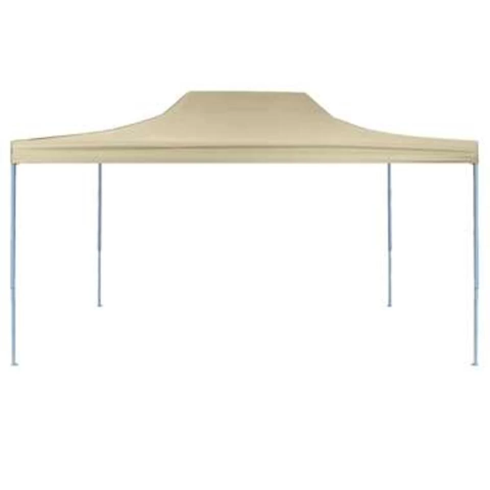 VidaXL Partytent Inklapbaar 3x4 M Staal Crème - Afbeelding 2