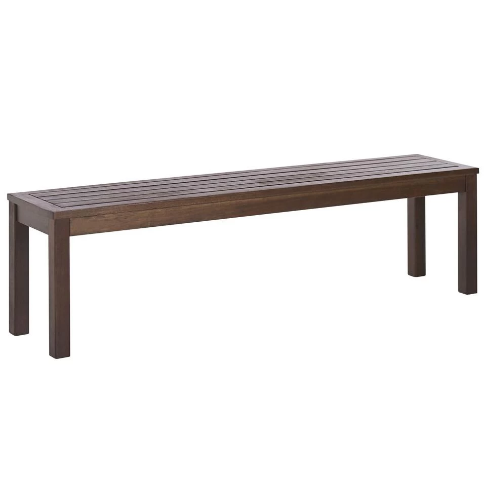 Beliani Tuinbank TUSCANIA - Donkere Houtkleur Eucalyptushout - Afbeelding 4