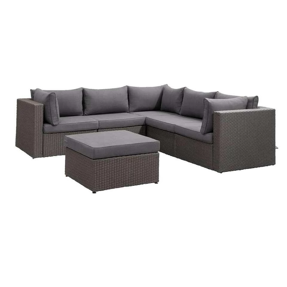 Le Sud Modulaire Hoekloungeset Dordogne - Antraciet/donkergrijs - 6-delig - Afbeelding 3