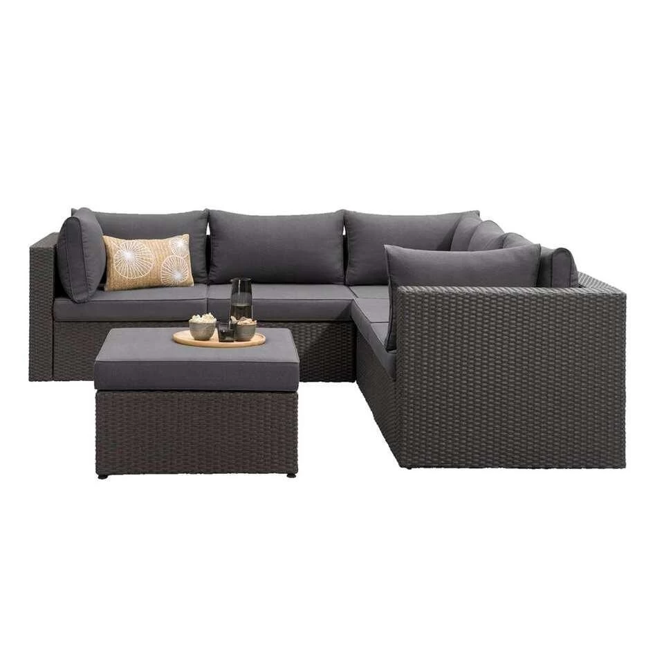 Le Sud Modulaire Hoekloungeset Dordogne - Antraciet/donkergrijs - 6-delig - Afbeelding 4