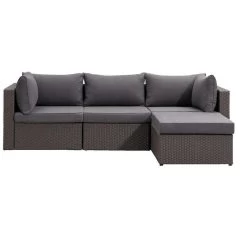 Le Sud Modulaire Loungeset Dordogne - Antraciet/donkergrijs - 4-delig