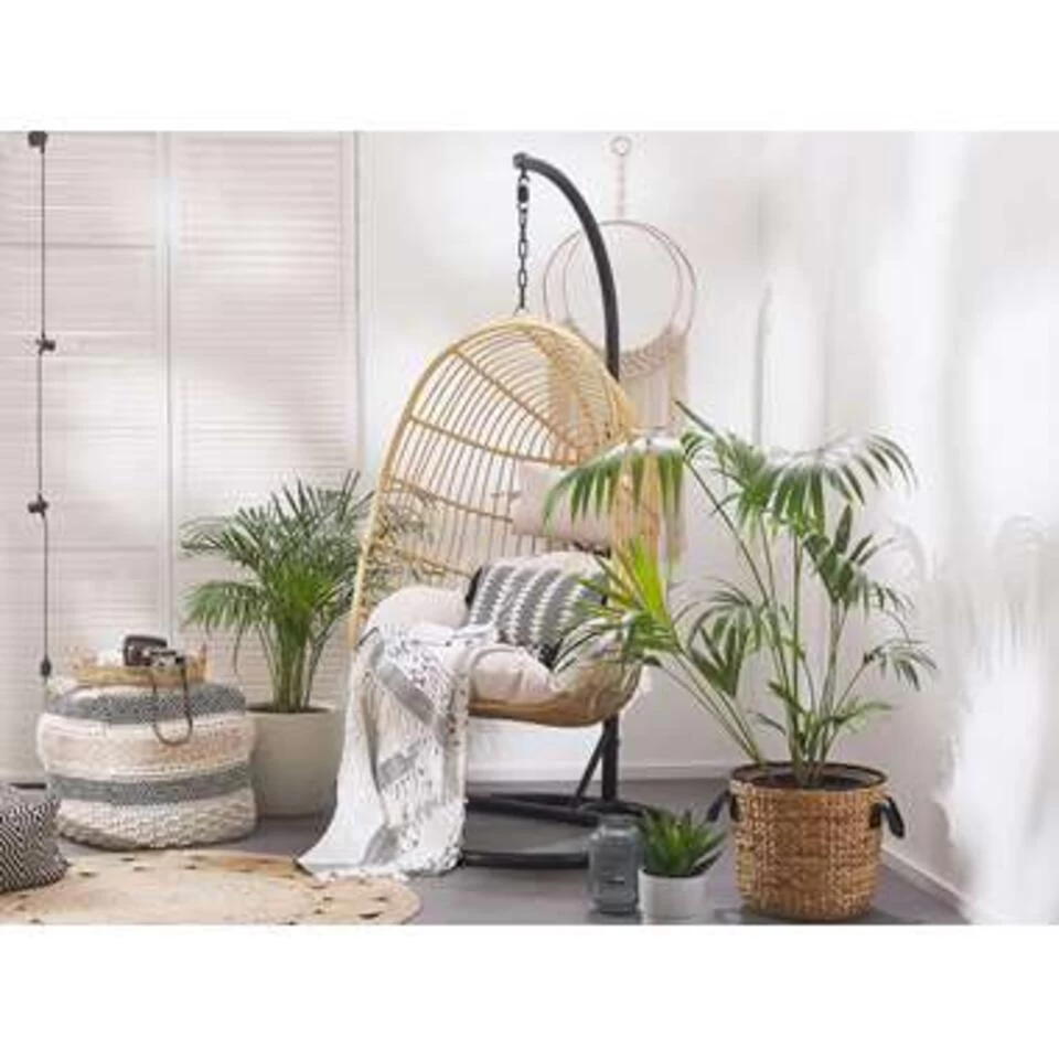 Beliani Hangstoel CASOLI - Natuurlijk Pe Rotan - Afbeelding 2