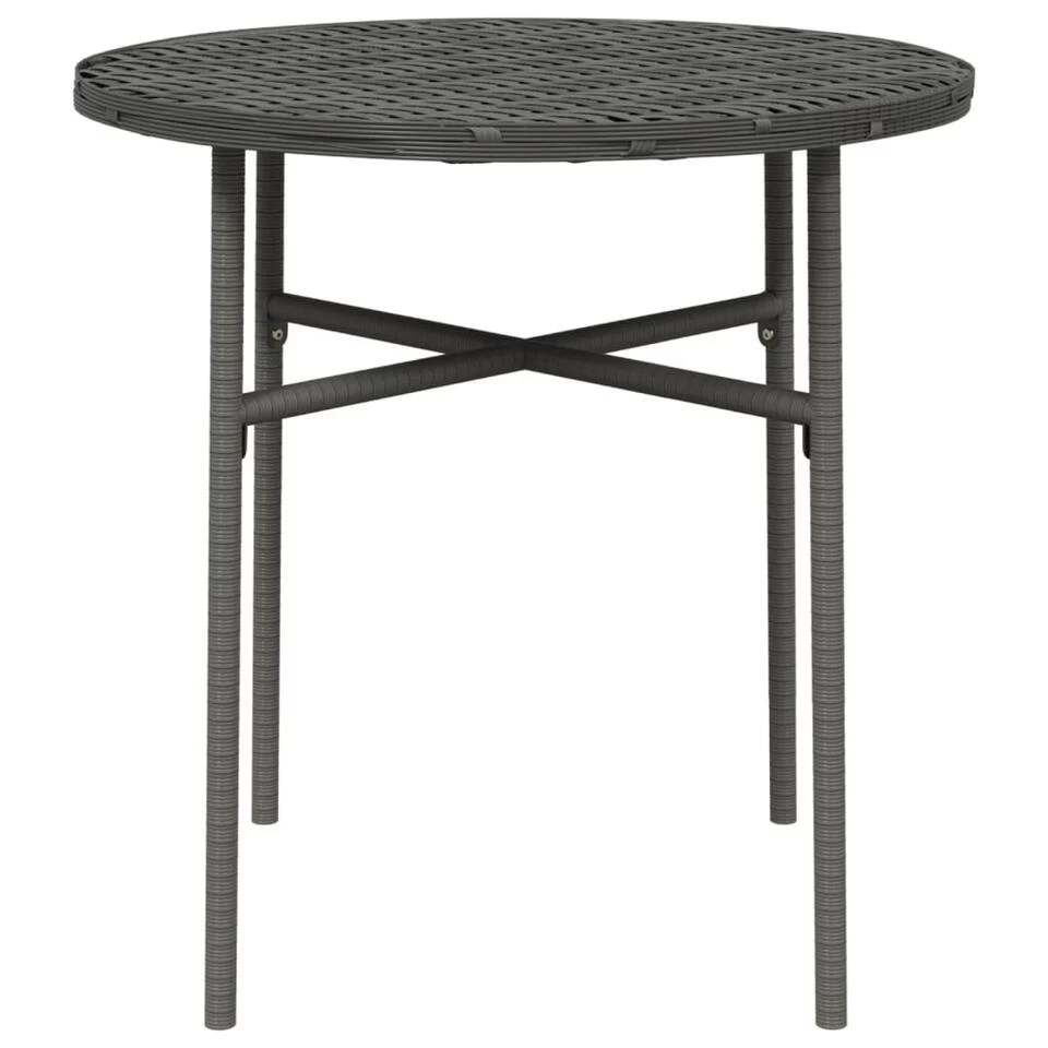 VidaXL Salontafel 45 Cm Poly Rattan Grijs - Afbeelding 3