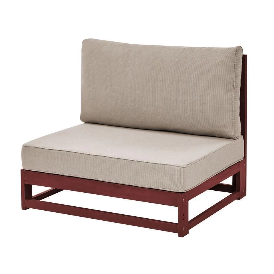 Beliani Tuinsofa TIMOR - Donkere Houtkleur Fsc® Gecertificeerd Acaciahout - Afbeelding 4