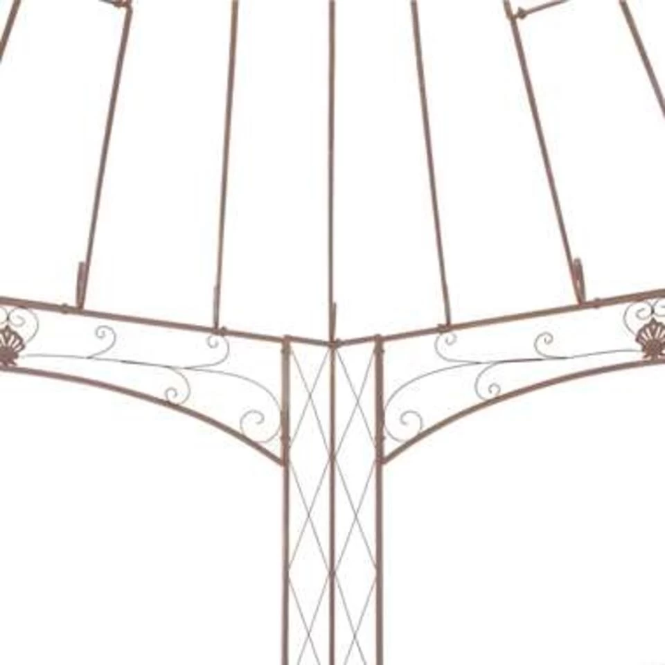 VidaXL Tuinpaviljoen 4 M Ijzer Antiekbruin - Afbeelding 3