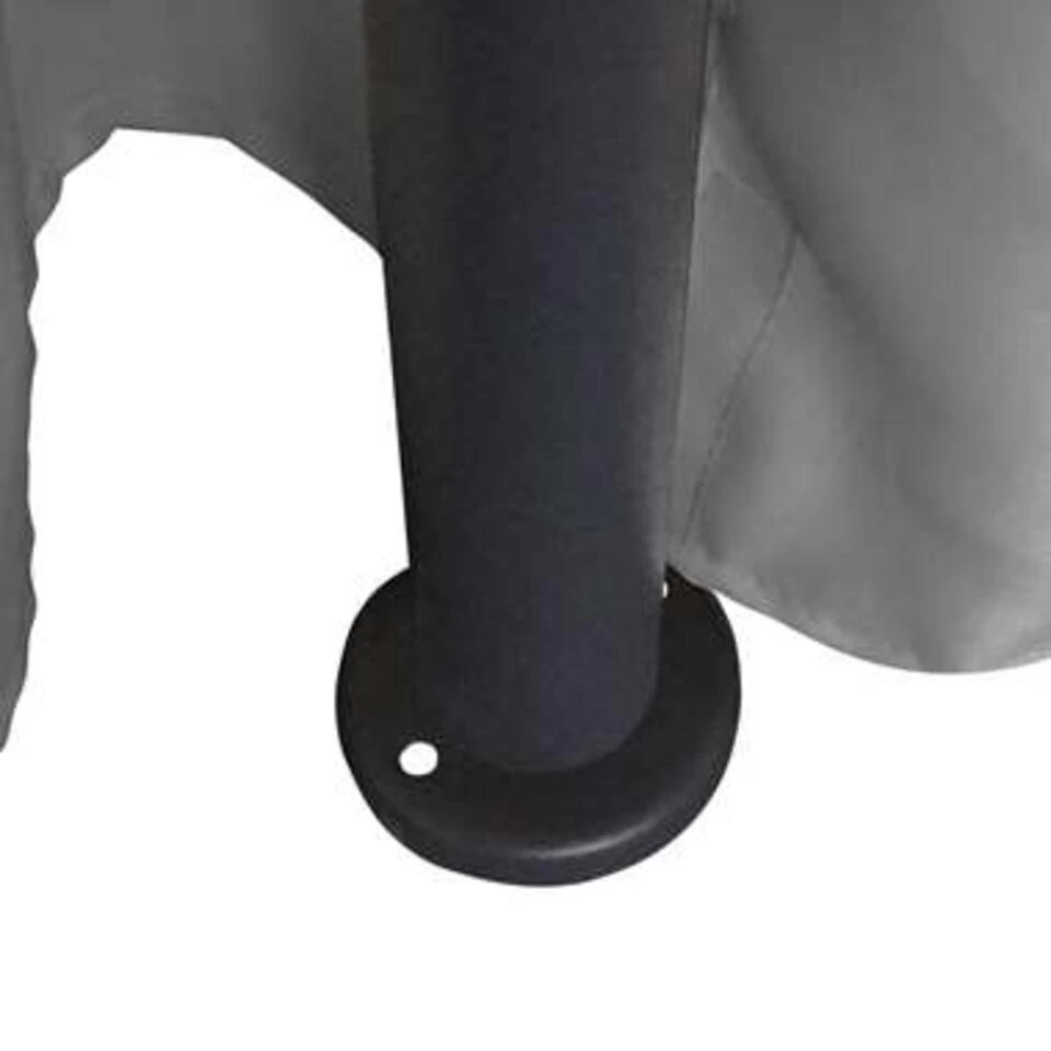 VidaXL Prieel Met Gordijnen Rond 3,5x2,7 M Antracietkleurig - Afbeelding 3