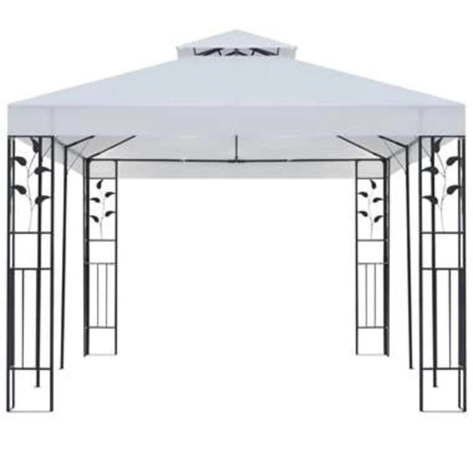 VidaXL Prieel 3x6 M Wit - Afbeelding 4