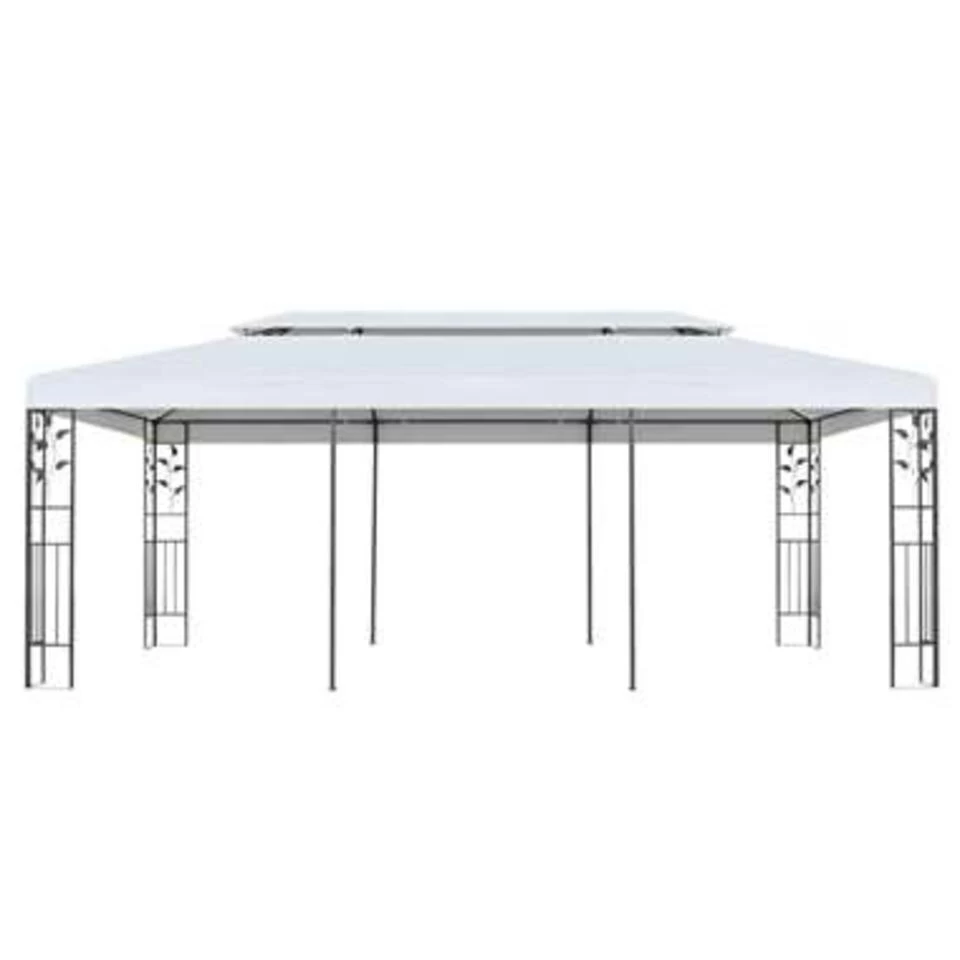 VidaXL Prieel 3x6 M Wit - Afbeelding 3