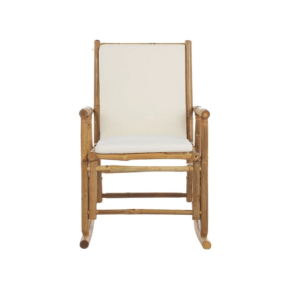 Beliani Schommelstoel FRIGOLE - Lichte Houtkleur Bamboehout - Afbeelding 4