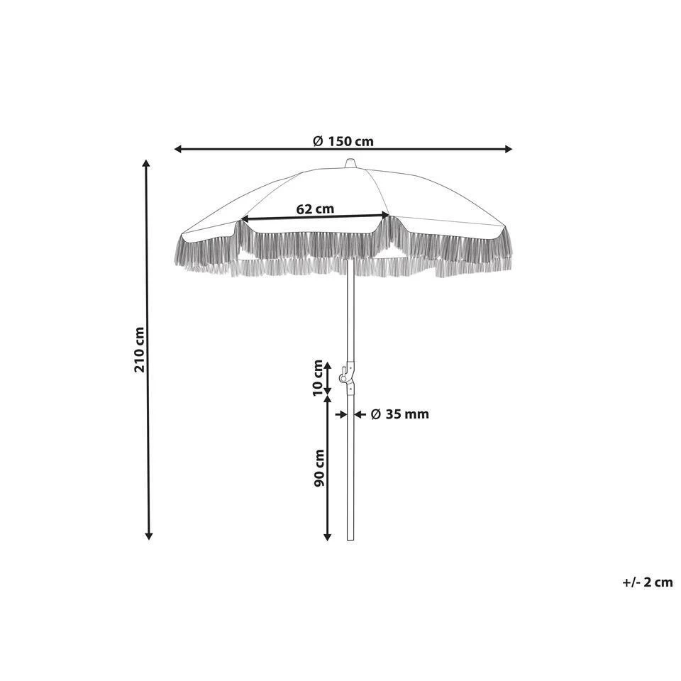 Beliani Marktscherm MONDELLO - Zwart Polyester - Afbeelding 3